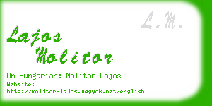 lajos molitor business card